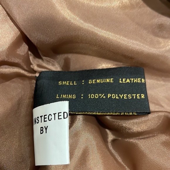 REED 100% Leather Shell Tan Mens Bombay Style Jacket. EUC - Picture 4 of 10